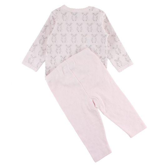 Fixoni Set di 2 pezzi camicia + pantaloni avvolgenti - Grow Mouse Pink - Taglia 56