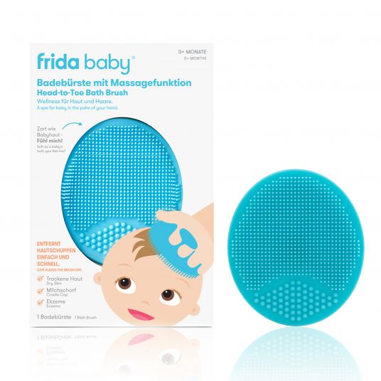 Fridababy Badebürste mit Massagefunktion - Aquamarine Perl