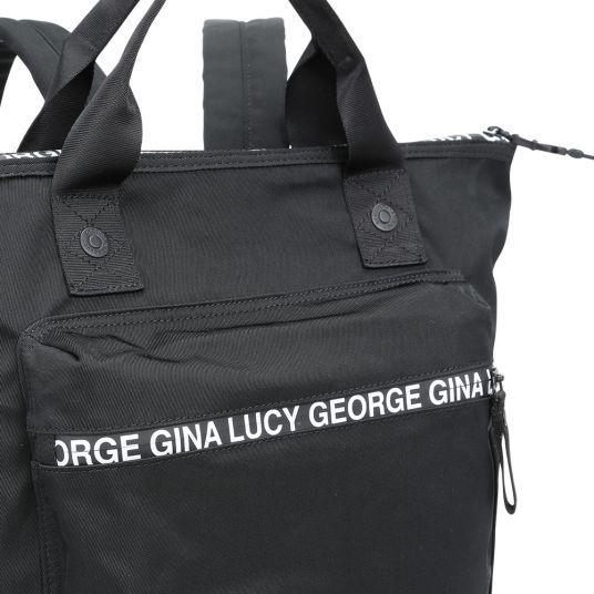 George Gina & Lucy Wrap Backpack Minor Monokissed - Black
