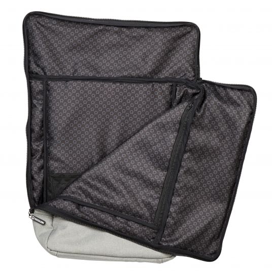 Gesslein 2 in 1 Diaper Backpack & Diaper Bag N°6 with changing mat and many compartments - Granite Grey Mottled