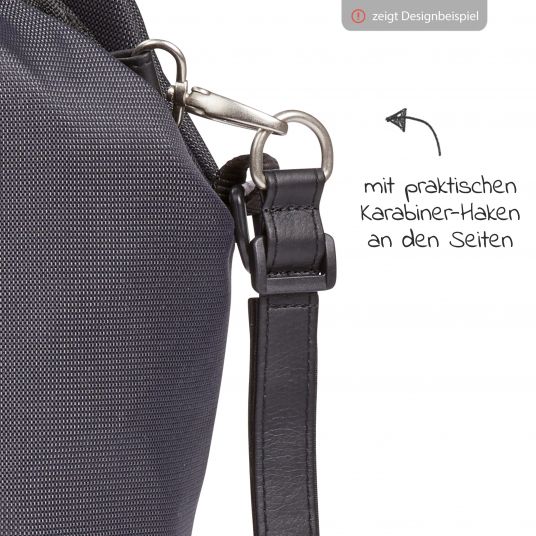 Gesslein Diaper bag N°5 with changing mat, zipper pocket, little bag & insulated container - Aqua Mint