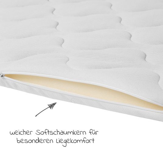 Geuther Playpen mattress Cosy for Belami Plus, Euro-Parc Plus, Lucilee Plus, Lasse 71 x 92 - White