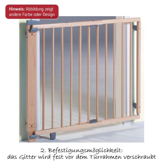 Geuther Türschutzgitter Holz 97 - 139 cm - Weiß
