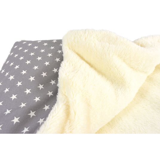 Glückspilzig Baby blanket cuddle stars - gray