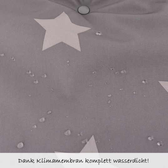 Glückspilzig Stroller hand warmer 2 pcs - Grey with stars