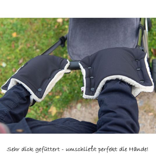 Glückspilzig Stroller hand warmer 2 pcs - Black