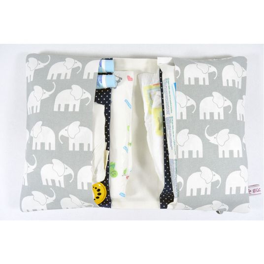 Glückspilzig Diaper bag Basic Elephant - Blue