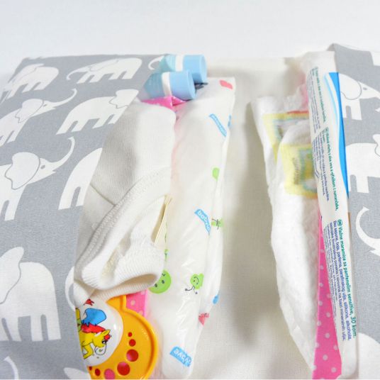 Glückspilzig Diaper bag Basic Elephant - Pink