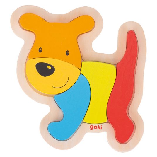 Goki Einlegepuzzle Hund - 5 Teile