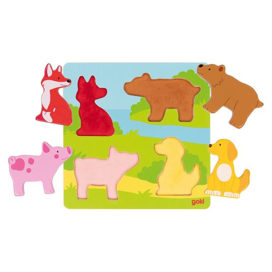 Goki Puzzle sentimentale degli animali - 4 pezzi