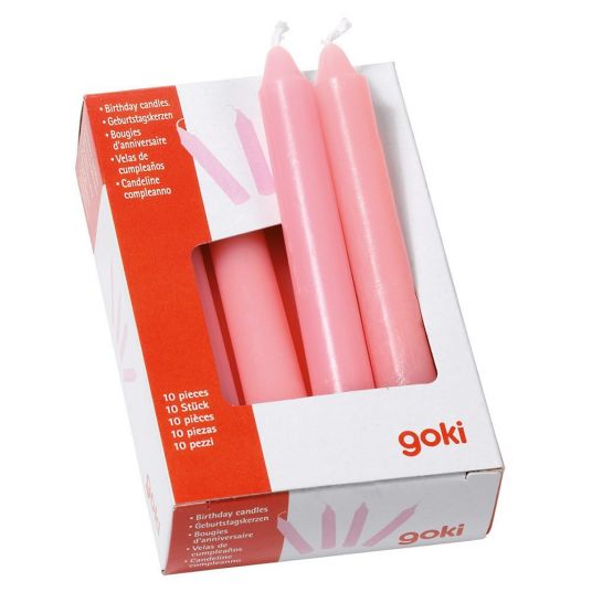 Goki Birthday candles 10 pack - Pink