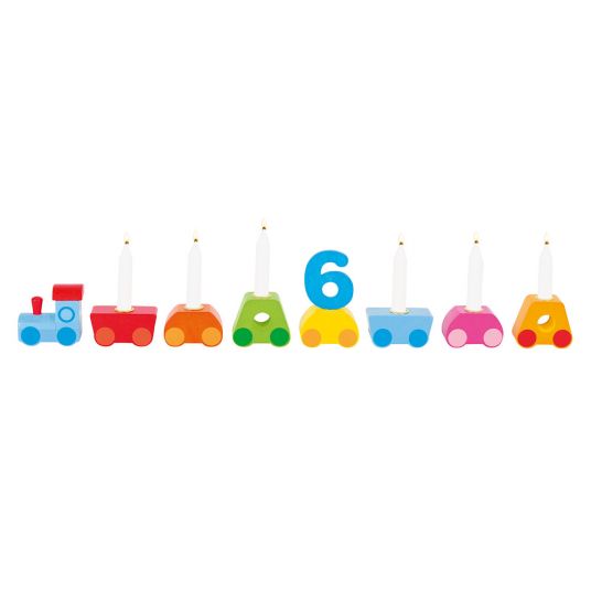Goki Birthday train rainbow with numbers