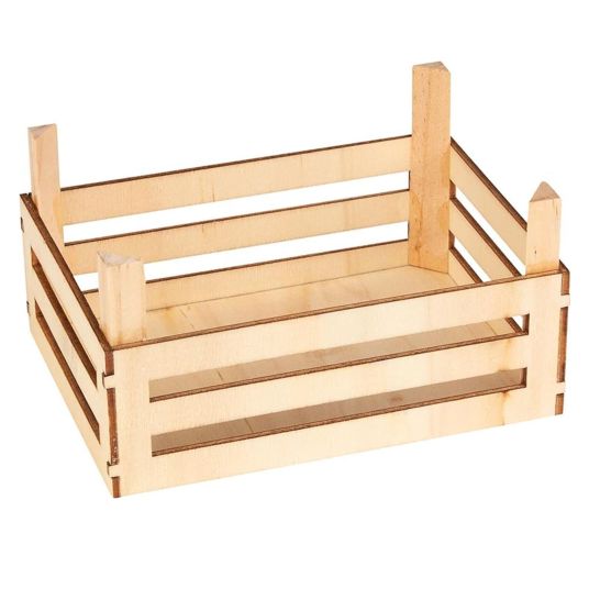 Goki Wooden crate empty - for fruit and vegetables
