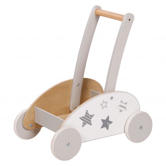 Goki Baby walker to push - Stars - Grey White