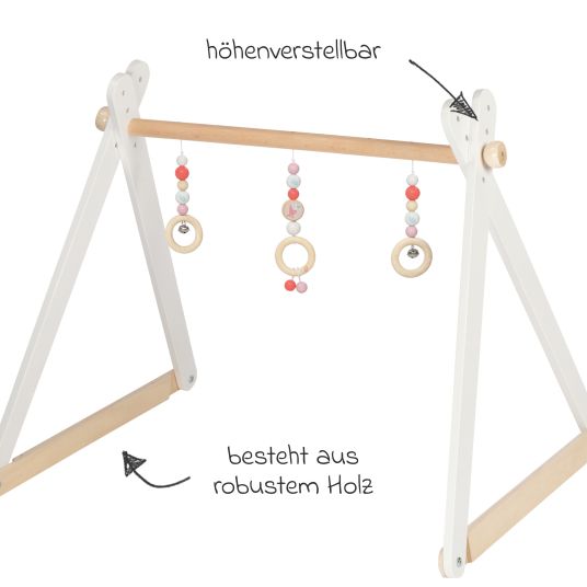 Goki Spiel-Trapez aus Holz höhenverstellbar - Papageientaucher