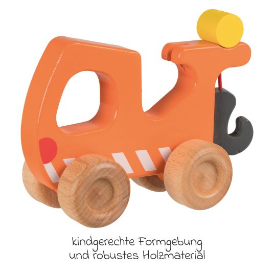 Goki Spielfahrzeug aus Holz - Abschleppwagen