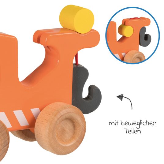 Goki Spielfahrzeug aus Holz - Abschleppwagen