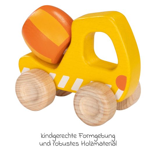 Goki Spielfahrzeug aus Holz - Betonmischer