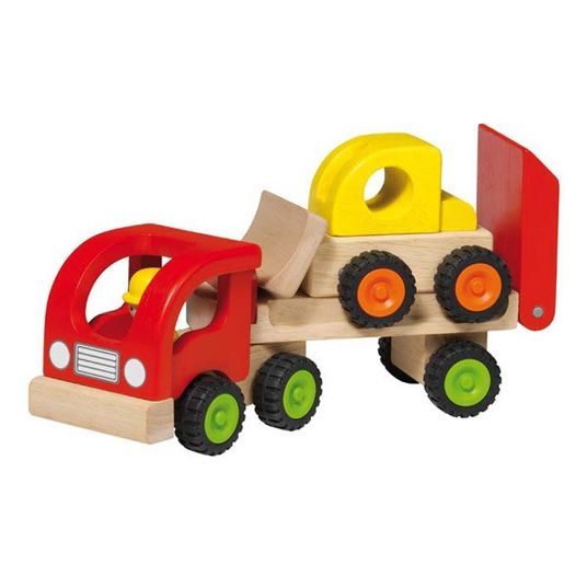 Goki Play vehicle low loader with wheel loader
