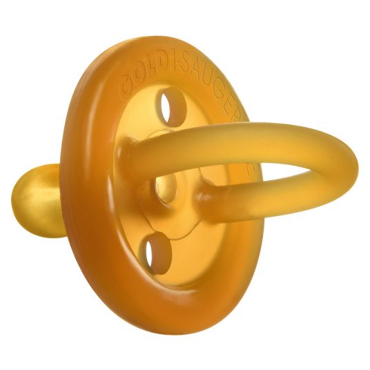 Goldi Pacifier natural shape symmetrical - rubber 3-24 M