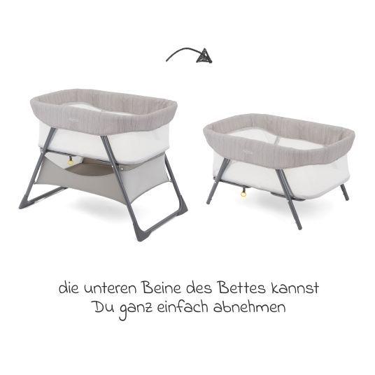 Graco 2-1 Side-by-side co-sleeper & travel cot from birth - 6 months incl. mattress & carrycot - Fossil