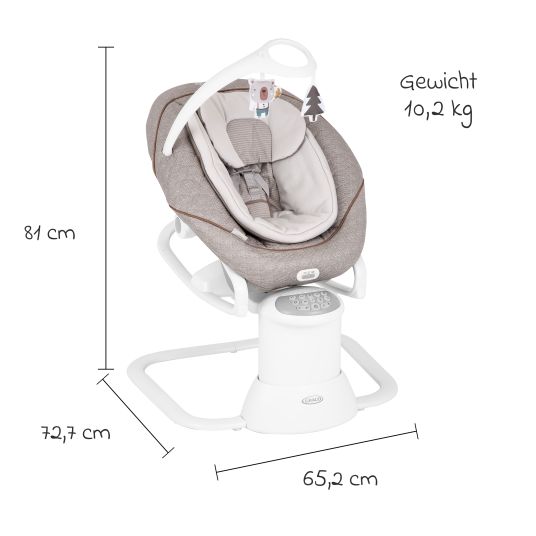 Graco 2-in-1 baby swing All Ways Soother from birth - 9 months 8 rocking movements in 2 directions, can be used as a bouncer incl. mobile with 3 fabric figures - Littel Adventures