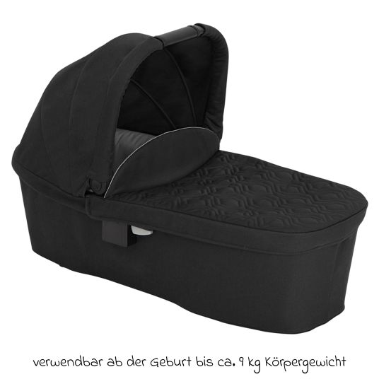 3in1 baby carriage set Near2Me DLX up to 22 kg load capacity with carrycot SnugLite infant car seat raincover Midnight