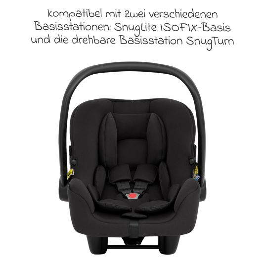 Graco 3in1 Kombi-Kinderwagen-Set Near2Me DLX bis 22 kg belastbar mit Babywanne, Babyschale SnugLite & Regenschutz - Midnight