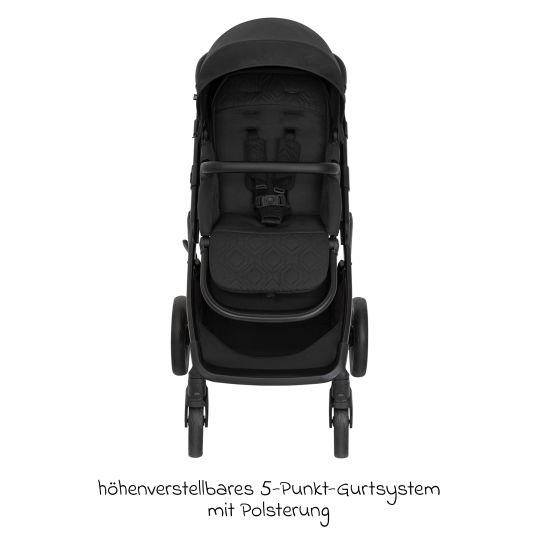 Graco 3in1 Kombi-Kinderwagen-Set Near2Me DLX bis 22 kg belastbar mit Babywanne, Babyschale SnugLite & Regenschutz - Midnight