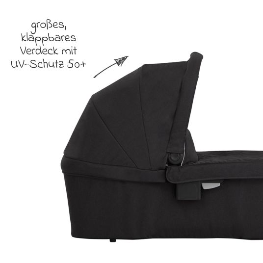 Graco 3in1 Kombi-Kinderwagen-Set Near2Me DLX bis 22 kg belastbar mit Babywanne, Babyschale SnugLite & Regenschutz - Midnight