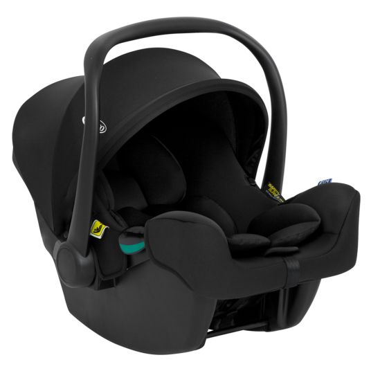 Graco Seggiolino auto SnugLite i-Size R129 dalla nascita - 13 kg (40 cm - 75 cm) solo 3,3 kg di peso, incluso riduttore di seduta e capottina - Midnight