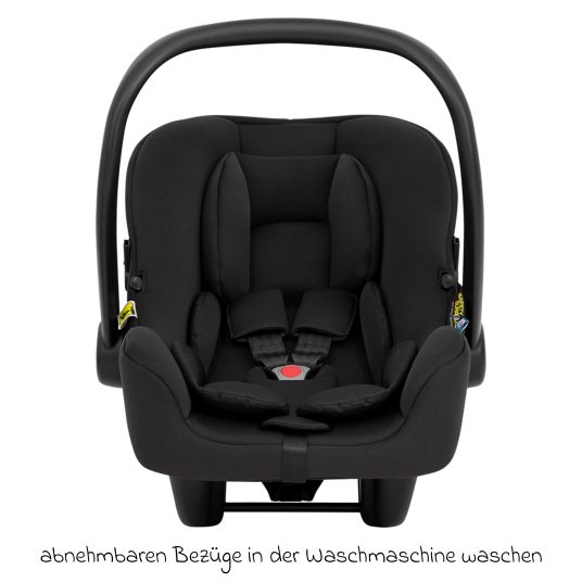 Graco Babyschale SnugLite i-Size R129 ab Geburt - 13 kg (40 cm - 75 cm) nur 3,3 kg leicht inkl. Sitzverkleinerer & Sonnenverdeck - Midnight