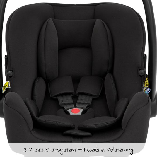 Graco SnugLite i-Size R129 infant car seat from birth - 13 kg (40 cm - 75 cm) only 3.3 kg light incl. seat reducer & sun canopy - Midnight