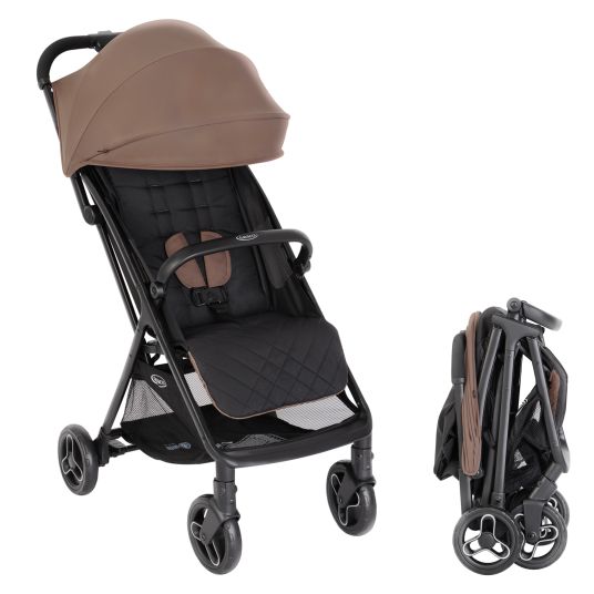 Graco Buggy & Sportwagen Myavo bis 22 kg belastbar nur 5,8 kg leicht mit Liegefunktion & Regenschutz - Fossil