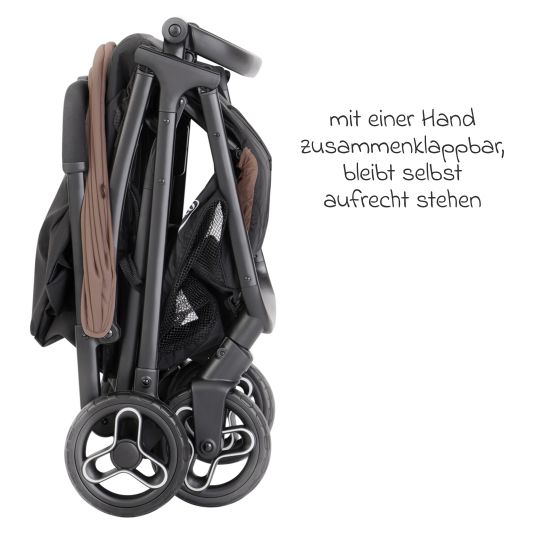 Graco Passeggino e carrozzina Myavo caricabile fino a 22 kg solo 5,8 kg leggero con funzione reclinabile e parapioggia - Fossil