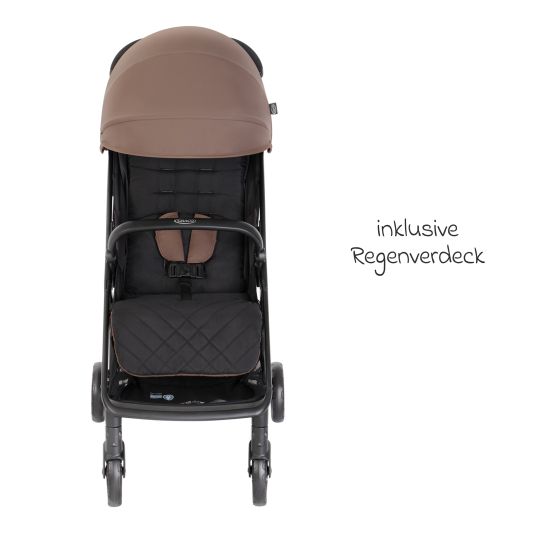 Graco Buggy & pushchair Myavo loadable up to 22 kg only 5.8 kg light with reclining function & rain cover - Fossil