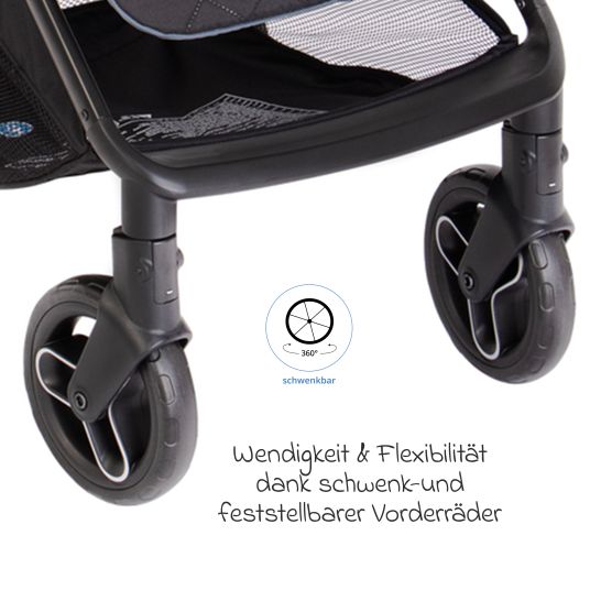 Graco Buggy & pushchair Myavo loadable up to 22 kg only 5.8 kg light with reclining function & rain cover - Stormy