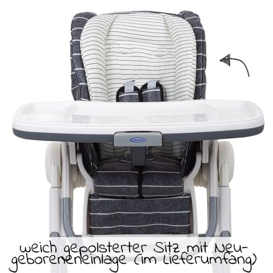 Graco High chair and baby lounger Swift Fold usable from birth - Suits Me