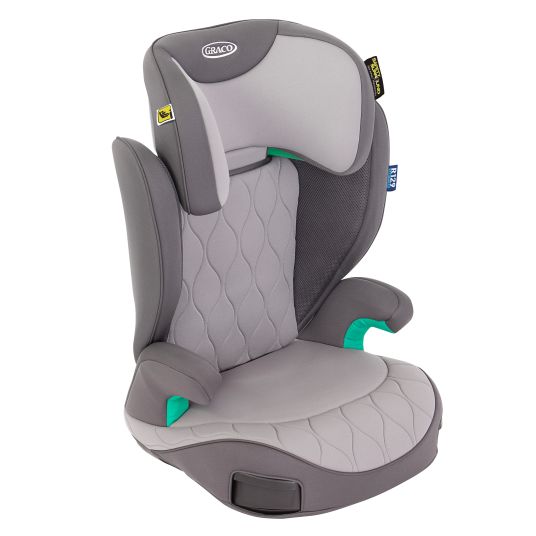 Graco Kindersitz Affix i-Size R129 ab 3 Jahre - 12 Jahre (100 cm - 150 cm) nur 4,2 kg schwer mit Isofix & Getränkehalter - Iron