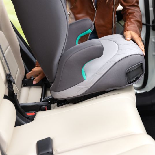 Graco Kindersitz Affix i-Size R129 ab 3,5 Jahre - 12 Jahre (100 cm - 150 cm) nur 4,2 kg schwer mit Isofix & Getränkehalter - Iron