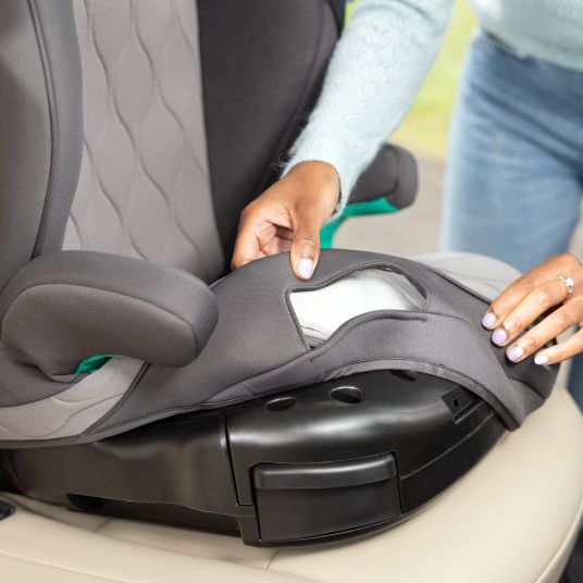 Graco Kindersitz Affix i-Size R129 ab 3,5 Jahre - 12 Jahre (100 cm - 150 cm) nur 4,2 kg schwer mit Isofix & Getränkehalter - Iron