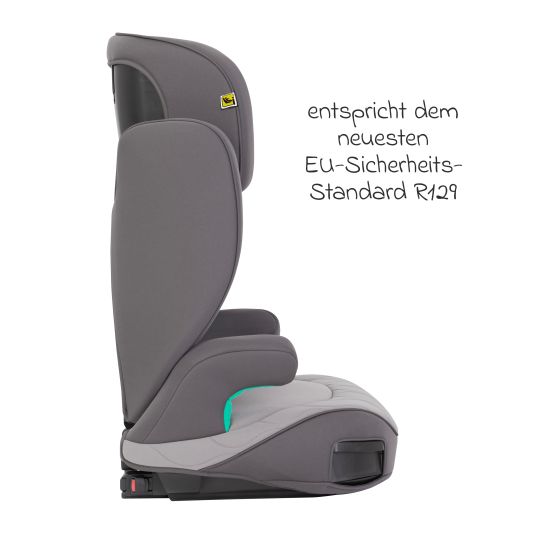 Graco Kindersitz Affix i-Size R129 ab 3 Jahre - 12 Jahre (100 cm - 150 cm) nur 4,2 kg schwer mit Isofix & Getränkehalter - Iron