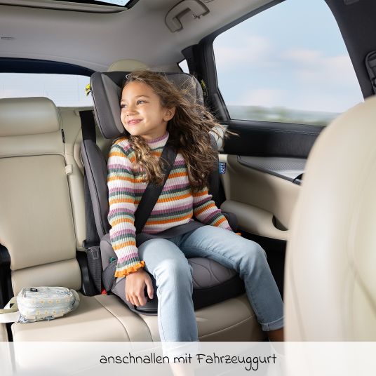 Graco Kindersitz Affix i-Size R129 ab 3 Jahre - 12 Jahre (100 cm - 150 cm) nur 4,2 kg schwer mit Isofix & Getränkehalter - Iron