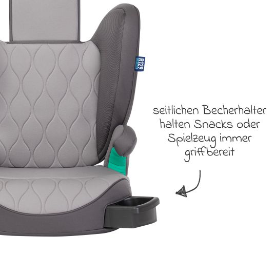 Graco Kindersitz Affix i-Size R129 ab 3 Jahre - 12 Jahre (100 cm - 150 cm) nur 4,2 kg schwer mit Isofix & Getränkehalter - Iron