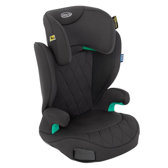 Graco Kindersitz Affix i-Size R129 ab 3,5 Jahre - 12 Jahre (100 cm - 150 cm) nur 4,2 kg schwer mit Isofix & Getränkehalter - Midnight