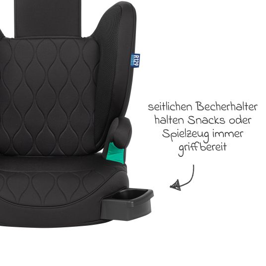 Graco Kindersitz Affix i-Size R129 ab 3 Jahre - 12 Jahre (100 cm - 150 cm) nur 4,2 kg schwer mit Isofix & Getränkehalter - Midnight