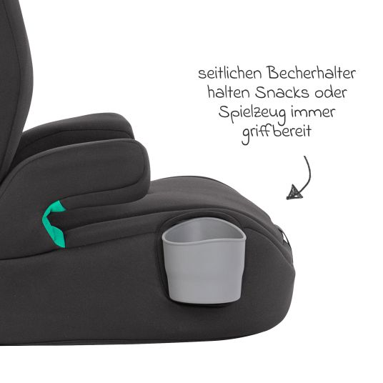 Graco Eldura child seat from 15 months - 12 years (76 cm - 150 cm) incl. cup holder - Midnight