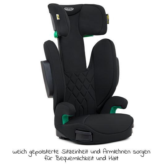 Graco Eversure i-Size child seat from 3 years - 12 years (100 cm - 150 cm) incl. 2 cup holders - Black