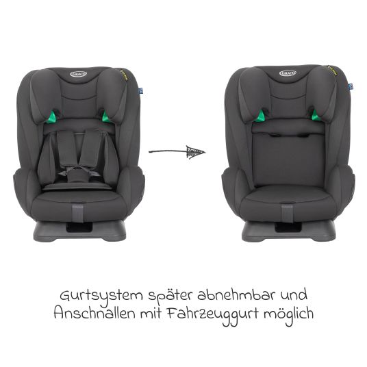 Graco Kindersitz FlexiGrow R129 ab 15 Monate - 12 Jahre (76 cm - 145 cm) - Onyx