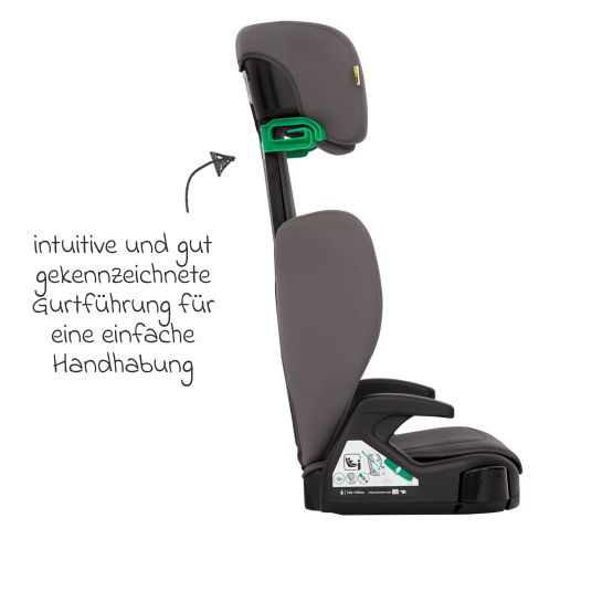 Graco Kindersitz Junior Maxi i-Size R129 ab 3,5 Jahre - 12 Jahre (100 cm - 150 cm) inkl. Getränkehalter nur 3,5 kg leicht - Iron